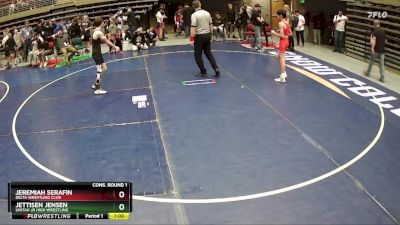 99 lbs Cons. Round 1 - Jettisen Jensen, Uintah Jr High Wrestling vs Jeremiah Serafin, Delta Wrestling Club