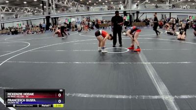 95 lbs Placement (4 Team) - Mckenzie Hodak, PA West Yellow vs Francesca Gusfa, Validus WC