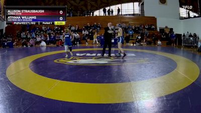 160 lbs Cons. Semi - Allison Strausbaugh, Alfred State vs Atiyana Williams, Western New England