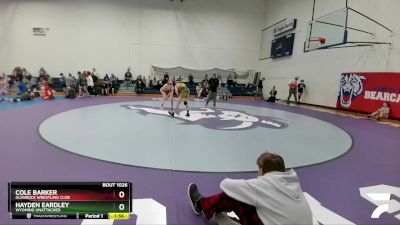 120 lbs Round 3 - Hayden Eardley, Wyoming Unattached vs Cole Barker, Glenrock Wrestling Club