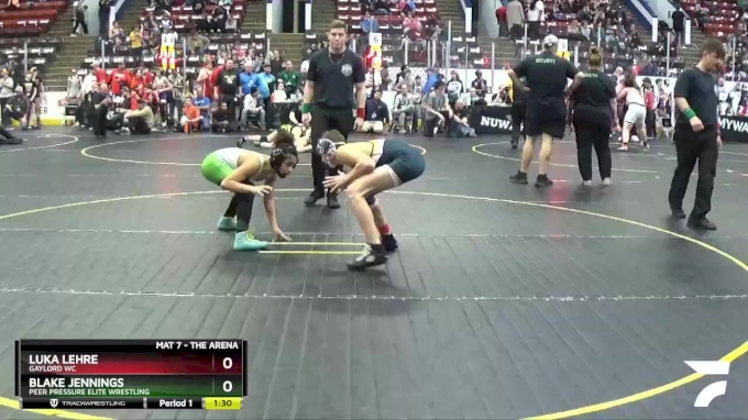 100 lbs Quarterfinal - Luka Lehre, Gaylord WC vs Blake Jennings, Peer ...