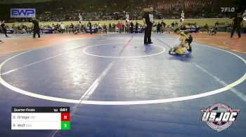 52 lbs Quarterfinal - Gabriel Ortega, CacheWrestlingClub vs Rawley Wolf, Cowboy Wrestling Club