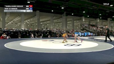 53 kg 7th Place Match - Isabella Marie Gonzales, Iowa Women's Wrestling Club/ Titan Mercury Wrestling Club vs Ruby Jo Henson, BullTrained Wrestling