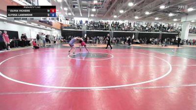 140 lbs Quarterfinal - Olivia Vickers, Team Valkerie vs Alyssa Landwehr, TechFall Elite