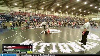 72 lbs 3rd Place Match - Jake Zesiger, Sanderson Wrestling Academy vs Jace Brackett, Badlands Elite