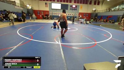 285 lbs 1st Place Match - Josiah Baca, Los Lunas vs Manny Martinez, Atrisco Heritage Academy