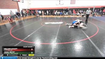 145 lbs Champ. Round 2 - William Schuft, CLEVELAND (TN) vs Owen Recoy, Machesney Park (HARLEM)