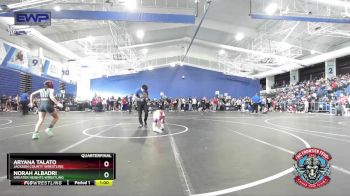 75 lbs Quarterfinal - Aryana Talato, Jackson County Wrestling vs Norah Albadri, Greater Heights Wrestling