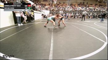 105 lbs Rr Rnd 1 - Avriella Pretty Bear, Harrah Little League Wrestling vs HAYLEE COOK, HURRICANE WRESTLING ACADEMY