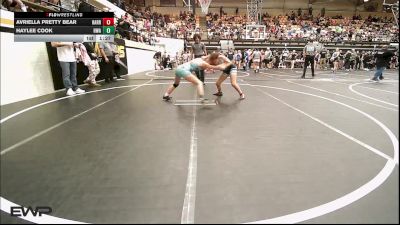 105 lbs Rr Rnd 1 - Avriella Pretty Bear, Harrah Little League Wrestling vs HAYLEE COOK, HURRICANE WRESTLING ACADEMY