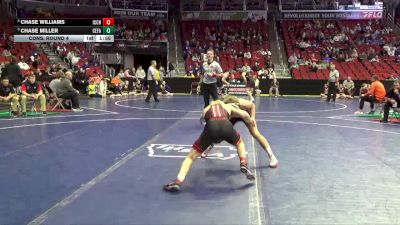 3A-113 lbs Cons. Round 4 - Chase Williams, Iowa City, City High vs Chase Miller, Cedar Falls