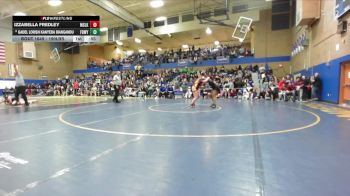 190lbs Cons. Round 6 - Izzabella Fredley, Moses Lake (Girls) vs Gadel Lorish Kanyeba Biangandu, Federal Way (Girls)
