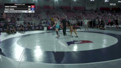 135 lbs 3rd Place Match - Jorja Carroll, Greenwood Wrestling Club vs Riley Diehl, Samurai Wrestling Club