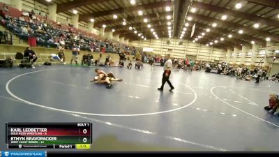 130 lbs Finals (2 Team) - Karl Ledbetter, Gold Rush Wrestling vs ETHYN BRAVOPACKER, West Coast Riders