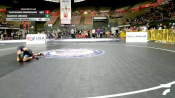 Novice Boys - 67 lbs Champ. Round 2 - Alexander Marroquin, MTC - MANTANONA TRAINING CENTER vs Maddox Mendez