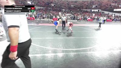 150 lbs Cons. Round 4 - Aaron Gilbertson, Oconto Falls/Abrams Youth Wrestling vs Bennett Colbeth, Clear Lake