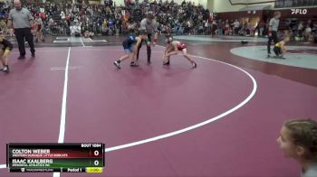 PW-14 lbs Quarterfinal - Colton Weber, Western Dubuque Little Bobcats vs Isaac Kaalberg, Immortal Athletics WC