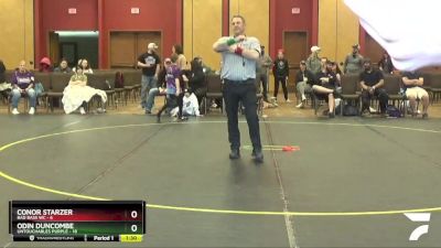 90 lbs Round 1 (4 Team) - Jrue Montoya, Untouchables Purple vs Conor Starzer, Bad Bass WC