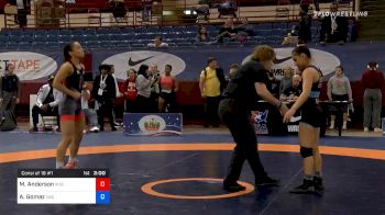 50 kg Consolation - Mariah Anderson, Rise Wrestling vs Angelina Gomez, Lion Wrestling Club