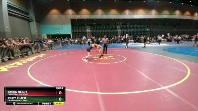 113 lbs Cons. Round 4 - Ayers Reich, Cathedral Catholic vs Riley Flack, La Pine High School