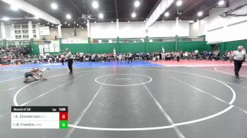 110 lbs Round Of 32 - Austin Zimmerman, St Joesphs Collegiate vs Brody Franklin, Long Beach