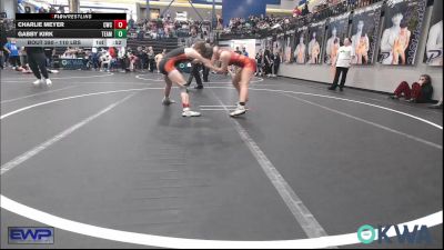 110 lbs Consi Of 4 - Charlie Meyer, Cowboy Wrestling Club vs Gabby Kirk, Team Guthrie Wrestling