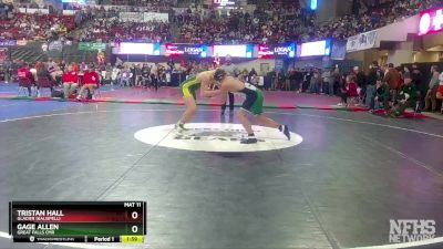 AA - 182 lbs Champ. Round 1 - Tristan Hall, Glacier (Kalispell) vs Gage Allen, Great Falls CMR