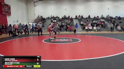 106 lbs Cons. Round 2 - Brayden Lyles, Burlington vs Jack Cave, Highland, Riverside