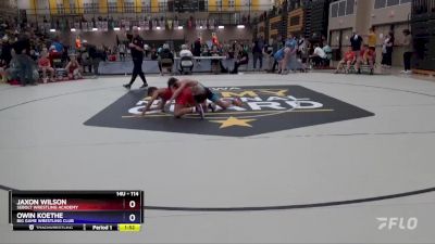 114 lbs Quarterfinal - Jaxon Wilson, Sebolt Wrestling Academy vs Owin Koethe, Big Game Wrestling Club