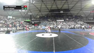 Girls 4A 155 lbs Semifinal - Jillian Hradec, Lake Stevens (Girls) vs Emma Thompson, Moses Lake (Girls)