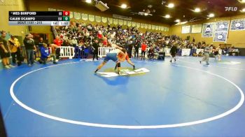 215 lbs Champ. Round 3 - Wes Burford, Oakdale vs Caleb Ocampo, Exeter