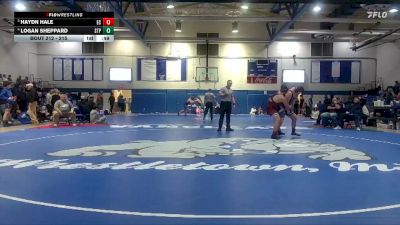 215 lbs Cons. Semi - Logan Sheppard, St. Patrick`s High School vs Haydn Hale, East Central High School