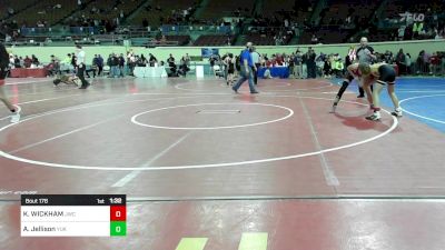 118 lbs Round Of 16 - KOLBY WICKHAM, Jay Wrestling Club vs Aaron Jellison, Yukon