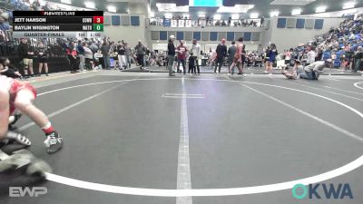 106 lbs Quarterfinal - Jett Hanson, Cowboy Elite 15u vs Baylin Wigington, Watonga Youth Wrestling