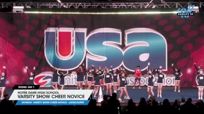 Notre Dame High School - Varsity Show Cheer Novice [2025 Varsity Show Cheer Novice - Large/Super Day 1] 2025 USA Spirit Natl's/Collegiate Champs/Jr. Natl's