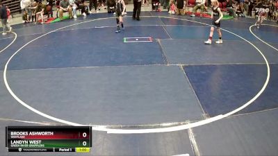 64 lbs Cons. Round 4 - Landyn West, Green River Grapplers vs Brooks Ashworth, WESTLAKE