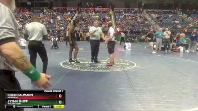 2A 220 lbs Champ. Round 1 - J`Lynn Sheff, Walkertown vs Colin Baumann, Morehead