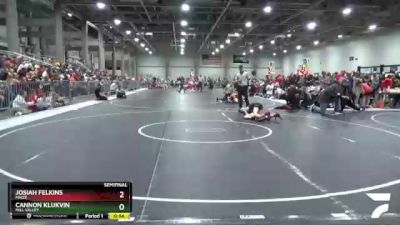 90 lbs Semifinal - Josiah Felkins, Maize vs Cannon Klukvin, Mill Valley