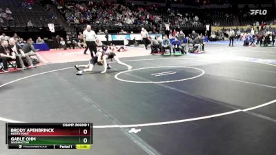 106 Class 3 lbs Champ. Round 1 - Brody Apenbrinck, North Point vs Gable Ohm, Washington