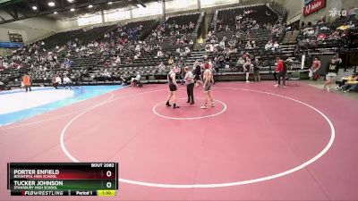 178 lbs Champ. Round 1 - Tucker Johnson, Stansbury High School vs Porter Enfield, Bountiful High School