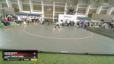 88 lbs Cons. Round 2 - Cache Hearty, Northside WC vs Lucas Larson-Owen, INWTC