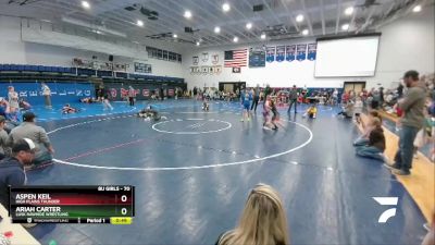 70 lbs Round 3 - Aspen Keil, High Plains Thunder vs Ariah Carter, Lusk Rawhide Wrestling