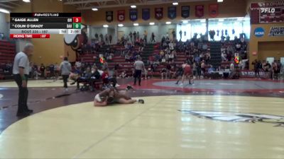 197 lbs Cons. Round 3 - Gaige Allen, Grand View (Iowa) vs Colin O`Grady, St. Ambrose University