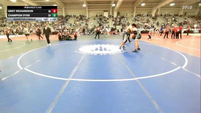 285 lbs Quarterfinal - Grey Richardson, GA vs Champion Dyes, CO