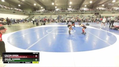65 lbs Champ. Round 2 - Miguel Sanders, STL Warrior-AA  vs Colton Green, Richmond Youth Wrestling Club-AA