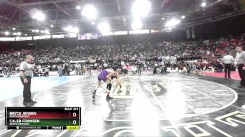 2A 98 lbs Cons. Round 2 - Caleb Fransen, North Fremont vs Bryce Jensen, North Fremont