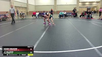 105 lbs Round 4 (6 Team) - Ayven Virasone, Carolina Hammer Squad vs JT Milligan, Team Minion