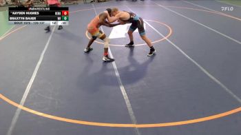 129-137 lbs Champ. Round 1 - Kayden Hughes, Lawrence North Wrestling Club vs Braxtyn Bauer, Warrior RTC