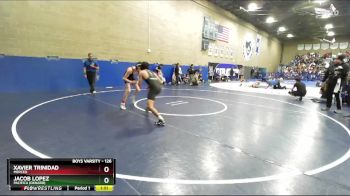 126 lbs Champ. Round 3 - Xavier Trinidad, Merced vs Jacob Lopez, Pacifica (Oxnard)