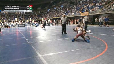 82 lbs Round Of 32 - Kenneth Swartzell, Mifflin County vs Gavin Hixenbaugh, Kiski Area